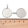 304 Stainless Steel Pendant Cabochon Settings STAS-I328-01H-P-3