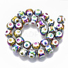 Electroplate Glass Beads Strands EGLA-T012-02G-2