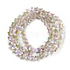 Electroplate Transparent Glass Beads Strands EGLA-U004-03A-HP05-2