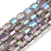 Electroplate Glass Beads Strands GLAA-G112-07G-1