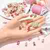 DIY Awareness Ribbon Alloy Enamel Pendant & Waxed Polyester Cord Making Kits DIY-YW0011-74-4