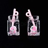 Imitation Drink Resin Pendants CRES-S359-32L-2