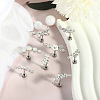 8Pcs 8 Styles Brass Micro Pave Clear Cubic Zirconia and Acrylic Cartilage Earrings WG69006-02-1