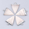 Electroplate Natural Pink Aventurine Pendants G-S344-49H-1