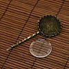 25mm Transparent Clear Domed Glass Cabochon Cover for Iron Hair Bobby Pin DIY Making DIY-X0069-4