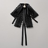Bowknot Polyester Gauze Brooch AJEW-WH20006-14A-1