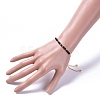 Adjustable Natural Dyed & Heated Black Agate Slider Bracelets BJEW-JB04929-01-5