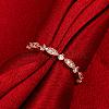 Romantic Korean Style Brass Cubic Zirconia Finger Rings for Valentine's Day RJEW-BB00556-01-4