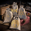 Rectangle Gold Stamping Velvet Tarot Storage Drawstring Bags for Divination ABAG-WH20001-25B-3