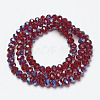 Electroplate Glass Beads Strands EGLA-A034-T6mm-I13-2