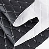 Rhombus Pattern PVC Leather Quilted Foam Backed Fabric FIND-WH0420-138-4