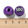 Printed Wood European Beads WOOD-G022-05B-3