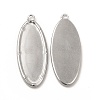 Non-Tarnish 304 Stainless Steel Pendant Cabochons Settings STAS-A070-45P-1