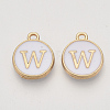 Golden Plated Alloy Charms X-ENAM-S118-01W-1
