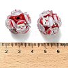 Christmas Theme Polymer Clay Rhinestone Beads with Resin X-RESI-Z045-01C-3