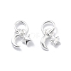 Fine Silver Moon Star Charms X-STER-D302-02S-1