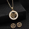 Ring 201 Stainless Steel Crystal Rhinestone Pendant Necklaces & Stud Earrings Sets FS-WGA12F6-04-1
