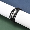 Braided Leather Cord Multi-strand Bracelets for Men BJEW-Z081-12P-3