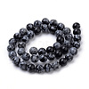 Natural Snowflake Obsidian Beads Strands X-G-S259-20-6mm-2