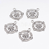 Tibetan Style Alloy Compass Pendants LS-TIBEP-S272-AS-FF-1