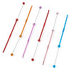 6Pcs 5 Colors DIY Alloy Beadable Crochet Hooks AJEW-TA0003-51-3