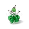 Faceted Glass Pendants PALLOY-MZ00583-09-1