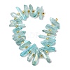 Electroplated Natural Quartz Crystal Beads Strands G-F800-F15-2
