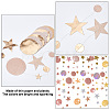 3Pcs 3 Style Paper Glitter Circle Star Garland HJEW-PH0001-50-4