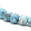 Synthetic Ocean White Jade Beads Strands X-G-S252-12mm-02-2