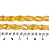 Transparent Electroplate Glass Beads Strands EGLA-N013-T6mm-B04-4