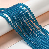 Imitate Austrian Crystal Frosted Glass Beads Strands GLAA-F029-TM4mm-B01-4