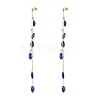 Natural Gemstone Dangle Stud Earring EJEW-JE04122-2