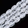 Transparent Crackle Glass Beads Strands X-GLAA-S192-B-010A-1