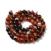 Natural Striped Agate/Banded Agate Beads Strands G-A246-8mm-12-3