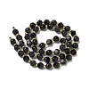 Natural Black Onyx(Dyed & Heated) Beads Strands G-K387-A03-01-4