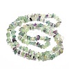 Natural Fluorite Chip Bead Strands G-M205-08-2