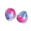 Two Tone Transparent Glass Rhinestone Cabochons EGLA-L022A-02-2