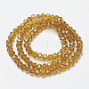 Electroplate Transparent Glass Beads Strands EGLA-A034-T4mm-H20-2