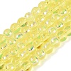 Electroplate Transparent Glass Beads Strands EGLA-Q132-4MM-A19-1