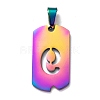 Ion Plating(IP) 304 Stainless Steel Pendants STAS-O127-A09-2