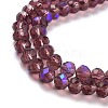 Electroplate Glass Beads Strands EGLA-A034-T10mm-L14-3