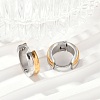 304 Stainless Steel Polishing Effect Hoop Earrings EJEW-M001-33P-3
