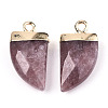 Natural Strawberry Quartz Pendants G-N326-57E-2