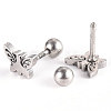 Tarnish Resistant 201 Stainless Steel Barbell Cartilage Earrings EJEW-R147-20-2