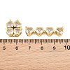 Brass Pave Clear Cubic Zirconia Connector Charms Magnet Links CU-CBA48B8-02G-2
