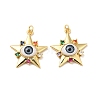 Brass Micro Pave Colorful Cubic Zirconia Pendants ZIRC-E006-05G-04-2