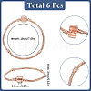 6Pcs Brass European Style Bracelet Making PPJ-SC0001-01B-2
