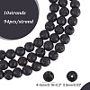 Natural Lava Rock Gemstone Round Bead Strands X-G-R285-4mm-06-2