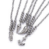 304 Stainless Steel Pendant Necklaces NJEW-O113-04P-2
