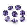 Pointed Back & Back Plated K9 Glass Rhinestone Cabochons RGLA-J012-10mm-277-2